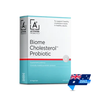 Activated Probiotics | Biome Cholesterol Probiotic | 30 VegeCaps | Made in Australia | Mens Health Downunder