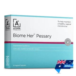 Activated Probiotics | Biome Her Pessary | 10 Vaginal Capsules | Made in Australia | Mens Health Downunder