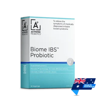 Activated Probiotics | Biome IBS Probiotic | 30 VegeCaps | Made in Australia | Mens Health Downunder
