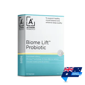 Activated Probiotics | Biome Lift Probiotic | 30 VegeCaps | Made in Australia | Mens Health Downunder