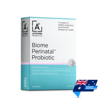 Activated Probiotics | Biome Perinatal Probiotic | 30 VegeCaps | Made in Australia | Mens Health Downunder