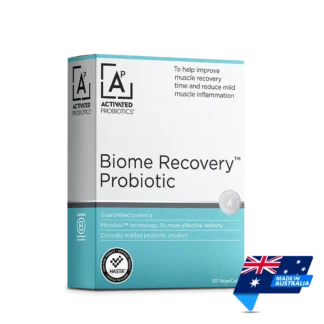 Activated Probiotics | Biome Recovery Probiotic | 30 VegeCaps | Made in Australia | Mens Health Downunder
