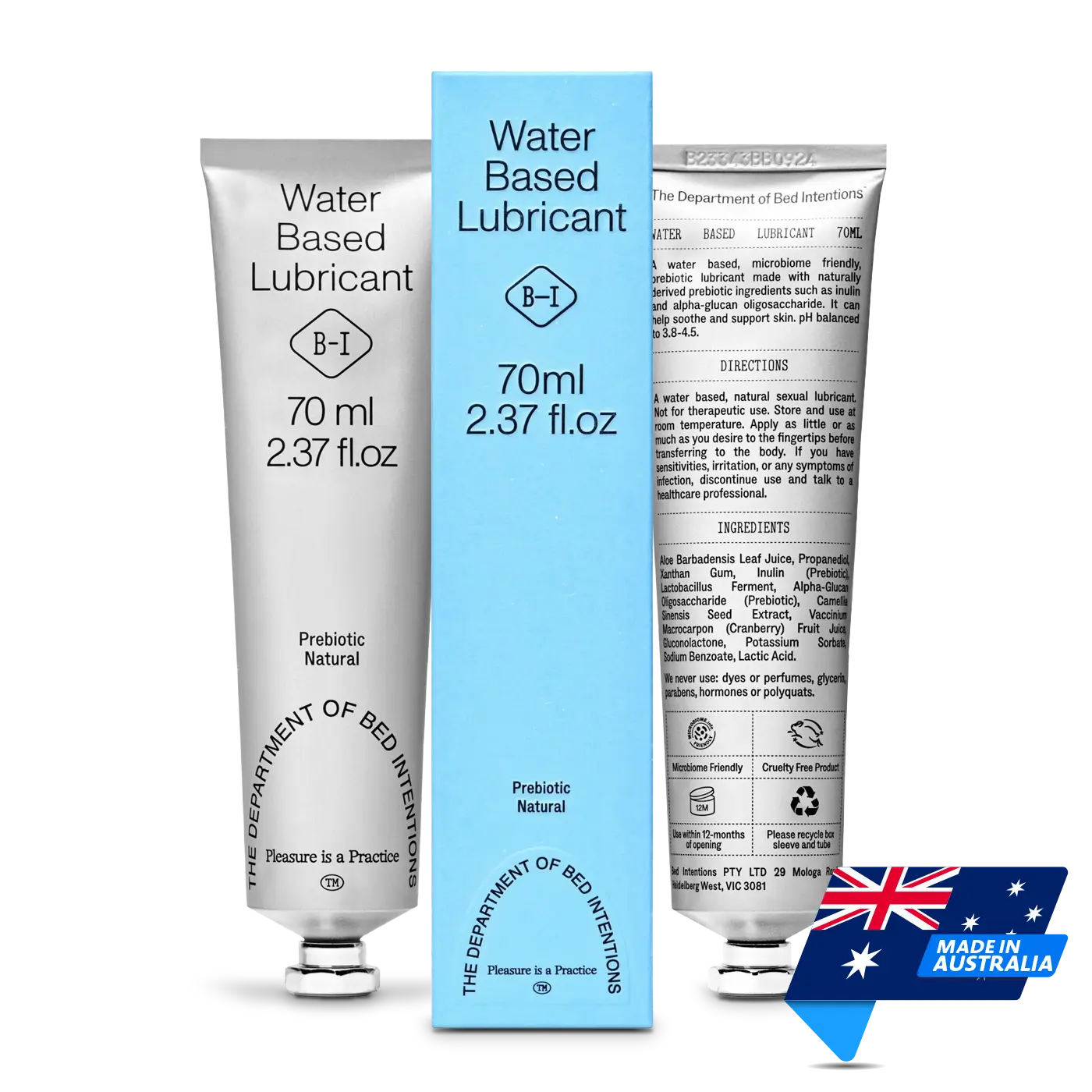 B-I Water Based Lubricant 70ml | Made in Australia | Mens Health Downunder