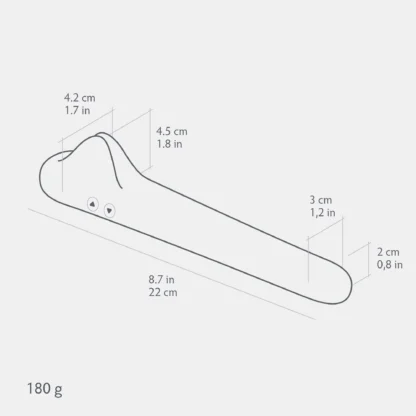 Crescendo 2 | Clinically-Proven, Ultra-Bendable Vibrator Product Measurements| Mens Health Downunder