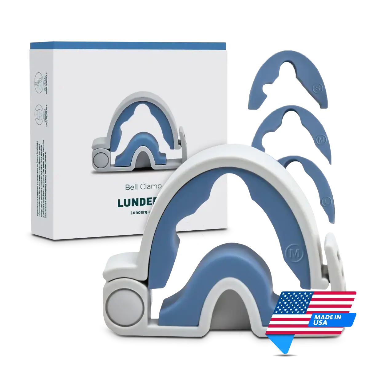 Lunderg Bell Clamp | The Most Ergonomic Male Incontinence Clamp | Made in USA | Mens Health Downunder