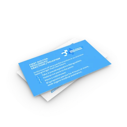 MHDU Medical Alert (Priapism) Card | Reverse | Mens Health Downunder