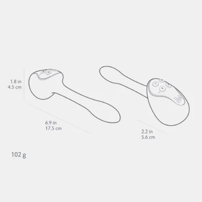 Molto | World's First Bendable Ultra-Slim Prostate Vibrator | Product Dimensions | Mens Health Downunder