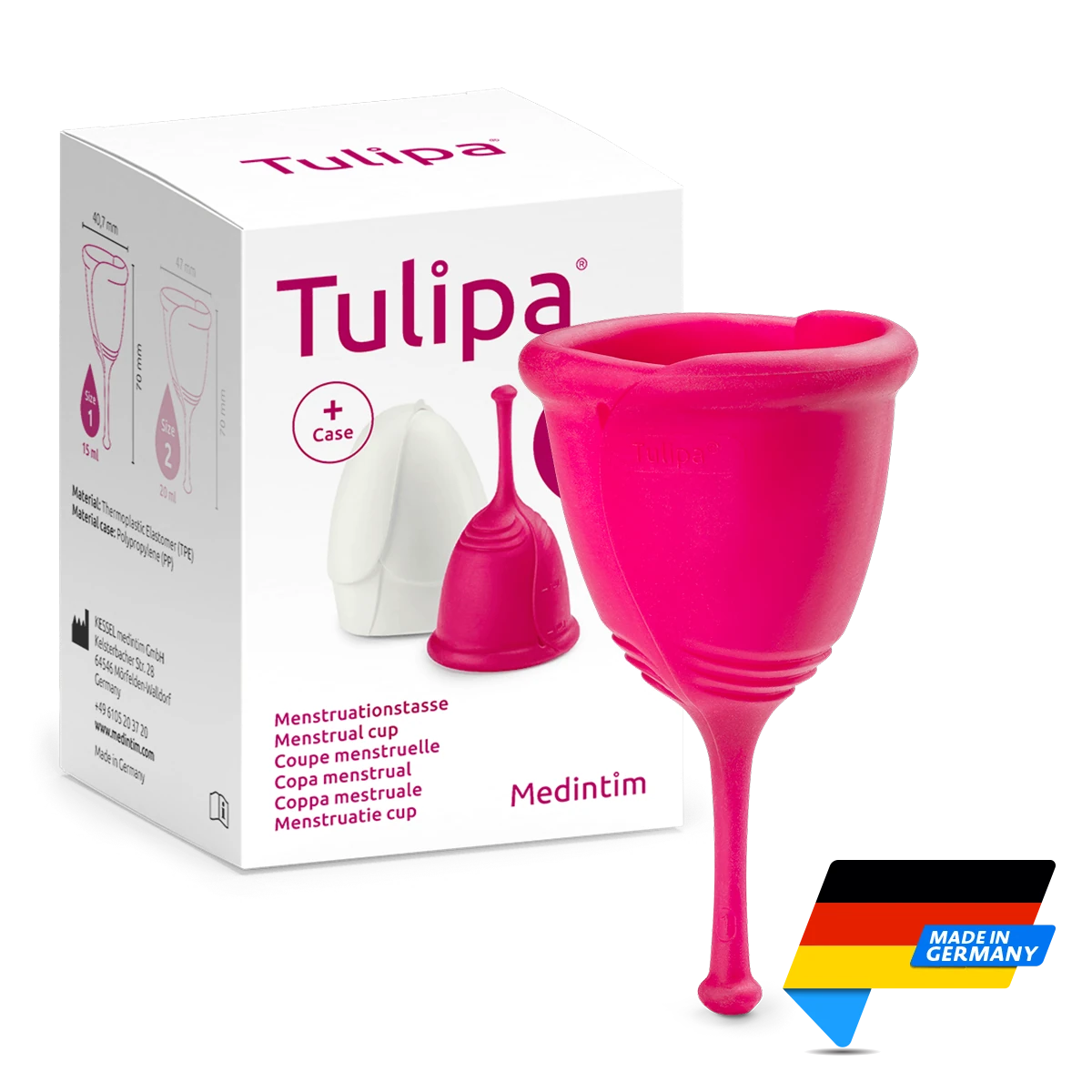 Medintim Tulipa Menstrual Cup | Open | Made in Germany | Mens Health Downunder