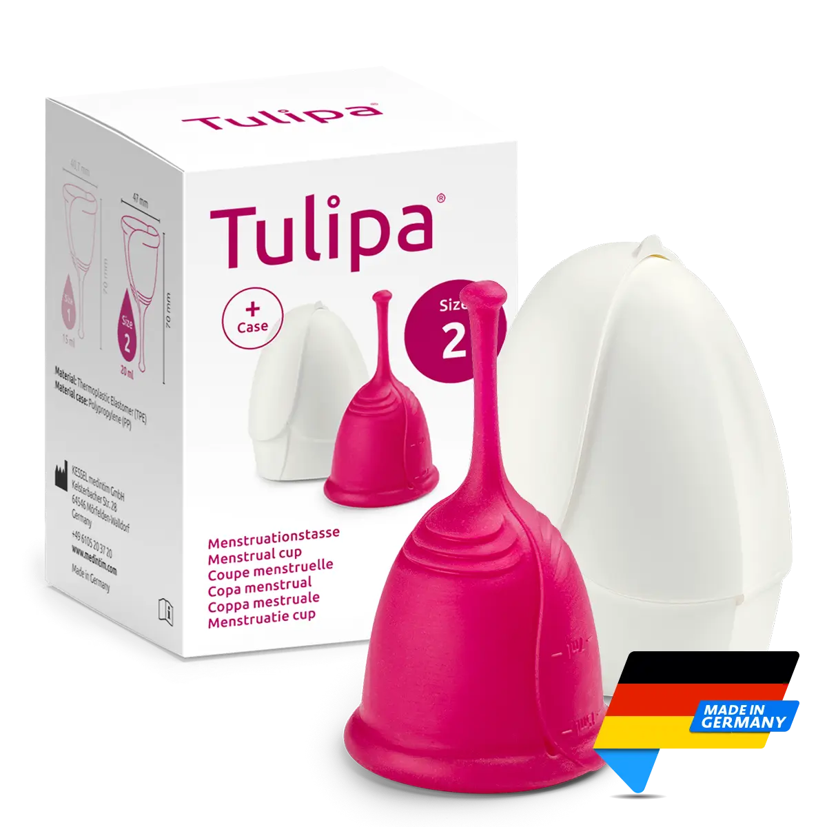 Medintim Tulipa Menstrual Cup | Open | Made in Germany | Mens Health Downunder