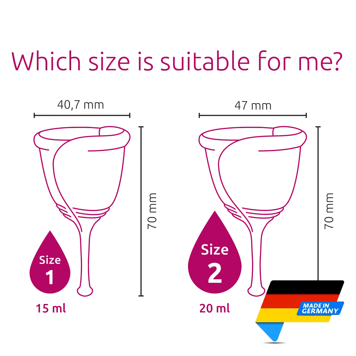 Medintim Tulipa Menstrual Cup | Size Options | Made in Germany | Mens Health Downunder