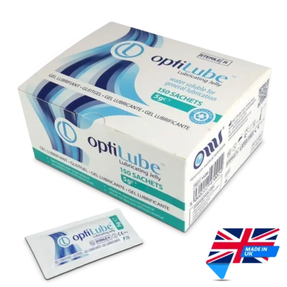 OptiLube Sterile Lubricating Jelly 5g sachets x150 | Made in UK | Mens Health Downunder