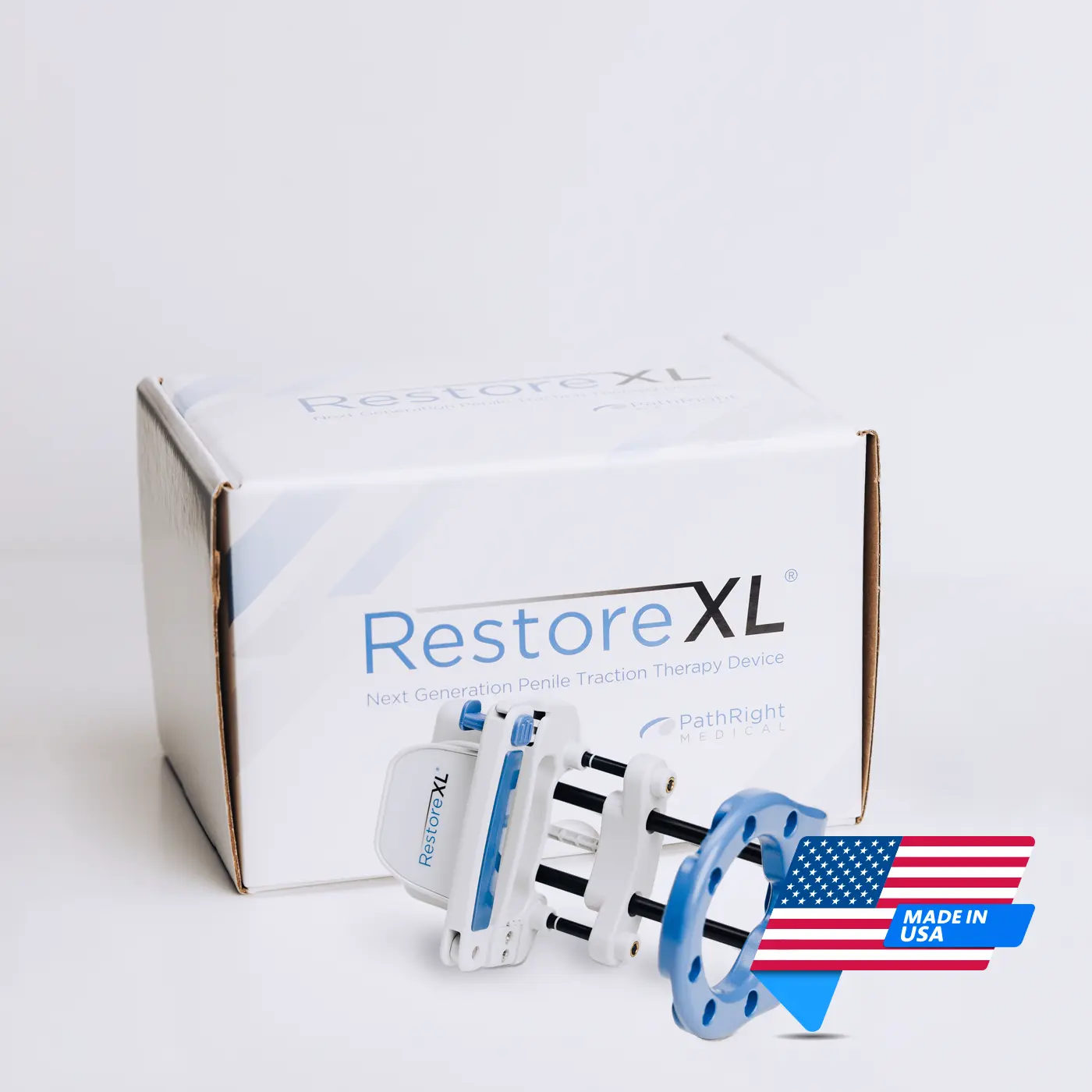 RestoreXL Penile Traction for Length | Package and Assembly | Made in USA | Mens Health Downunder